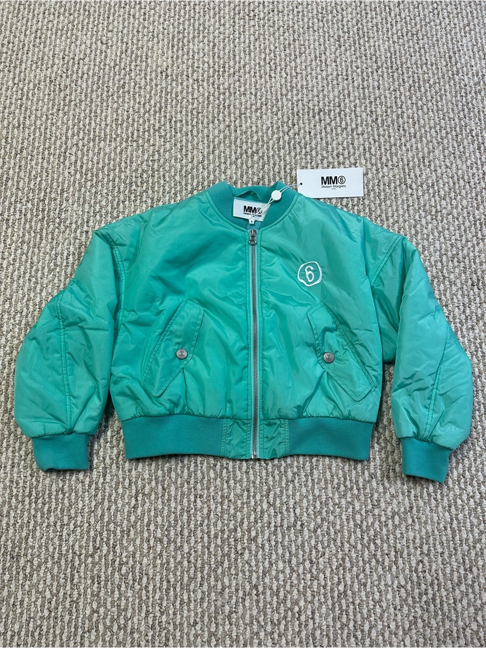 MM6 Maison Margiela Kids Puffy Bomber Jacket - Teal